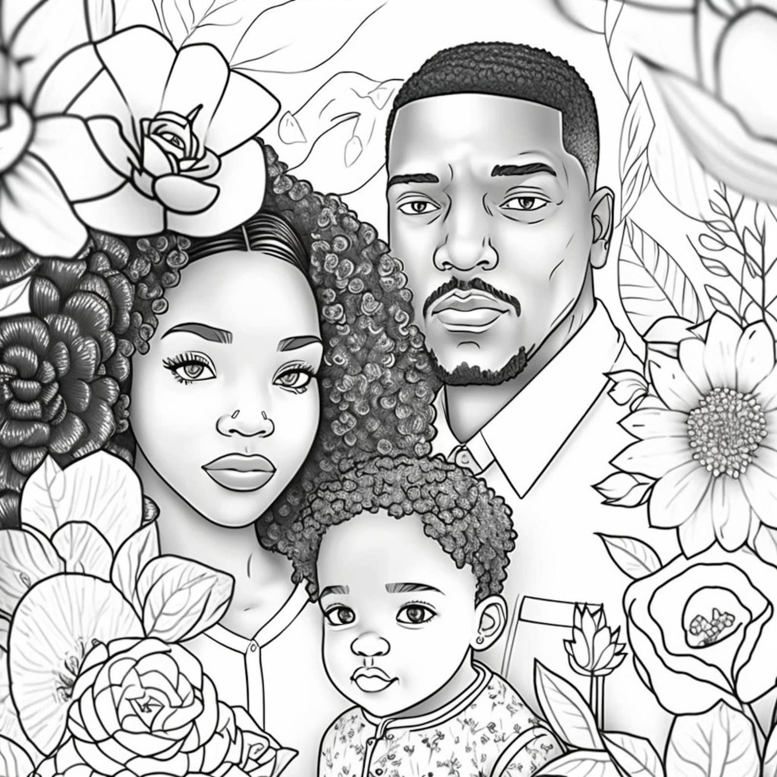 Black Family Coloring Pages Etsy - Il 1588xN.4917565741 Nqup 