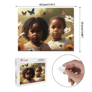 Schwarz Kinder Kunst Puzzle (100 Teile)