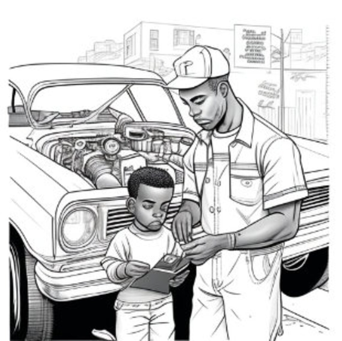Black Family Coloring Pages - Etsy