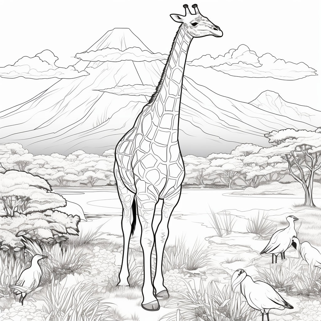 Beautiful African Landscapes Coloring Pages International Landscape and ...
