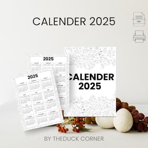 Printable 2025 Cartoon Calendar | 14-Page Digital Download | Fun Monthly Planner