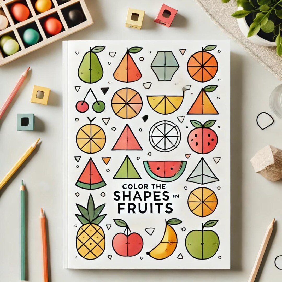 Color the Shapes in Fruits! Fun and Educational Coloring Worksheet ...