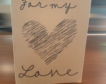 Simple Sketch Valentine or Anniversary Card