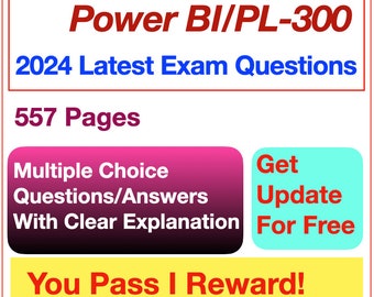 Examen PL-300: Certificación de analista de datos de Microsoft Power BI / Preguntas de práctica / Material de examen digital / Preguntas de examen reales / 557 páginas