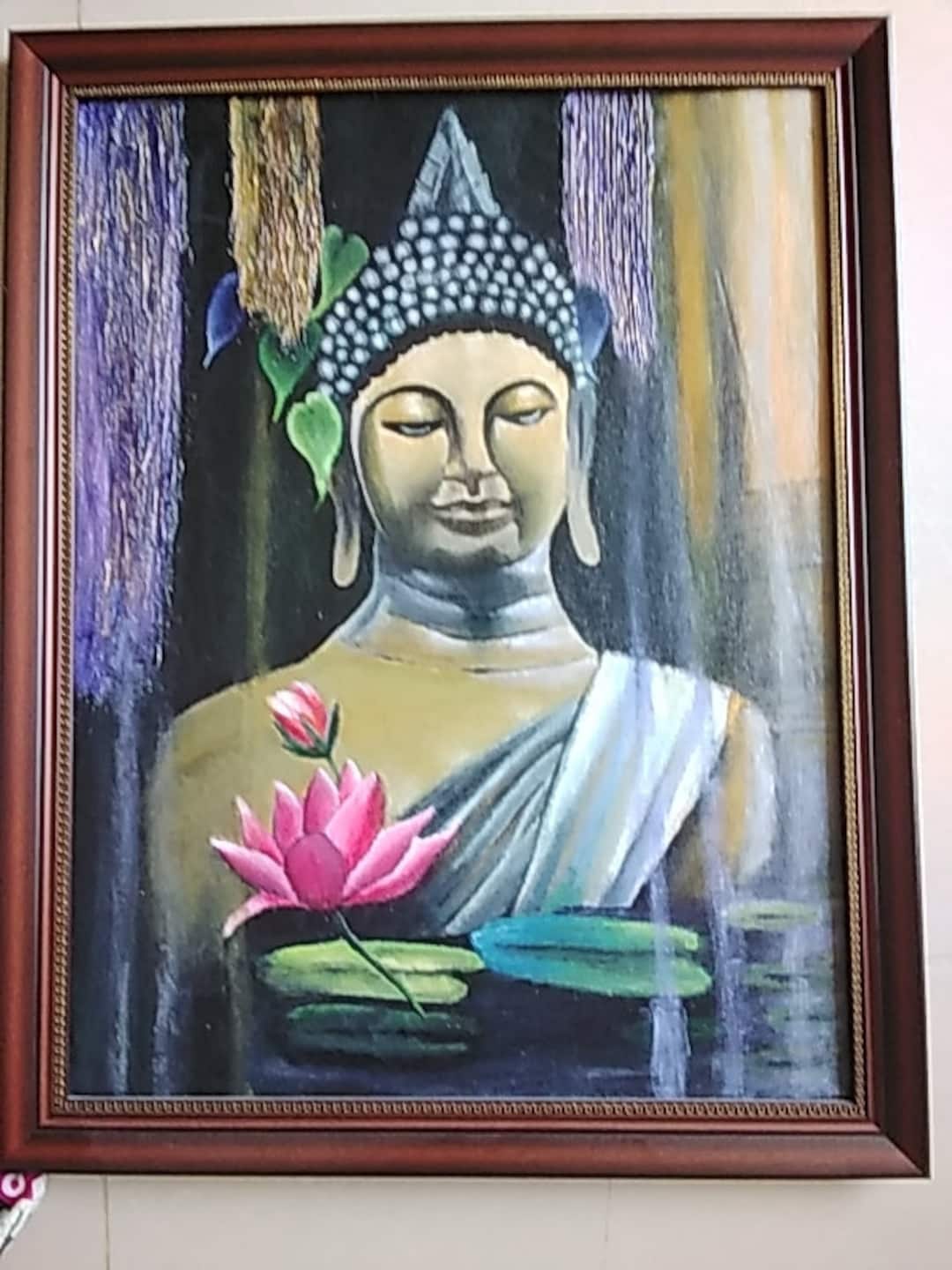 Buddha Canvas Painting for Wall Decor and Wallpainting Purpose Etsy