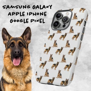 German Shepherd White Phone Case for Dog Lover for Samsung, Iphone, Google Pixel, Gift for German Shepherd Mom, Gift for German Shepherd Dad image 1