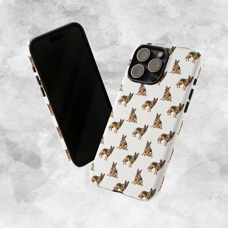 German Shepherd White Phone Case for Dog Lover for Samsung, Iphone, Google Pixel, Gift for German Shepherd Mom, Gift for German Shepherd Dad image 6