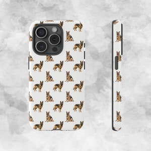 German Shepherd White Phone Case for Dog Lover for Samsung, Iphone, Google Pixel, Gift for German Shepherd Mom, Gift for German Shepherd Dad image 3