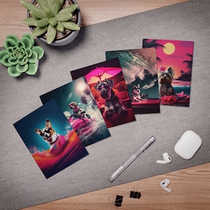 Grußkarten Set "Hund Sommertage" - Multi-Design (5er-Pack) Serie 1