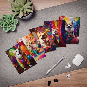 Unleash the Corgi Paw-ty Greeting Cards Multi-Design (5-Pack)