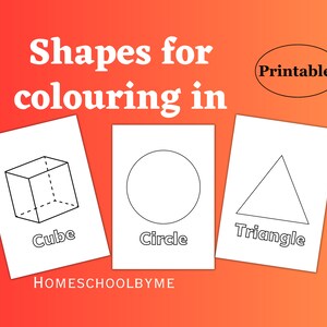 20 Colouring in Shapes For Kids | Preschool | Maths | Homeschool | Shapes For Learning