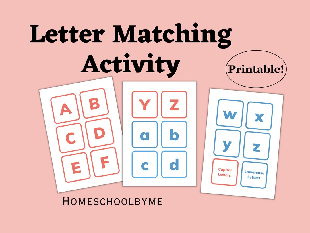 Printable Alphabet Matching Activity Preschool and Kindergarten