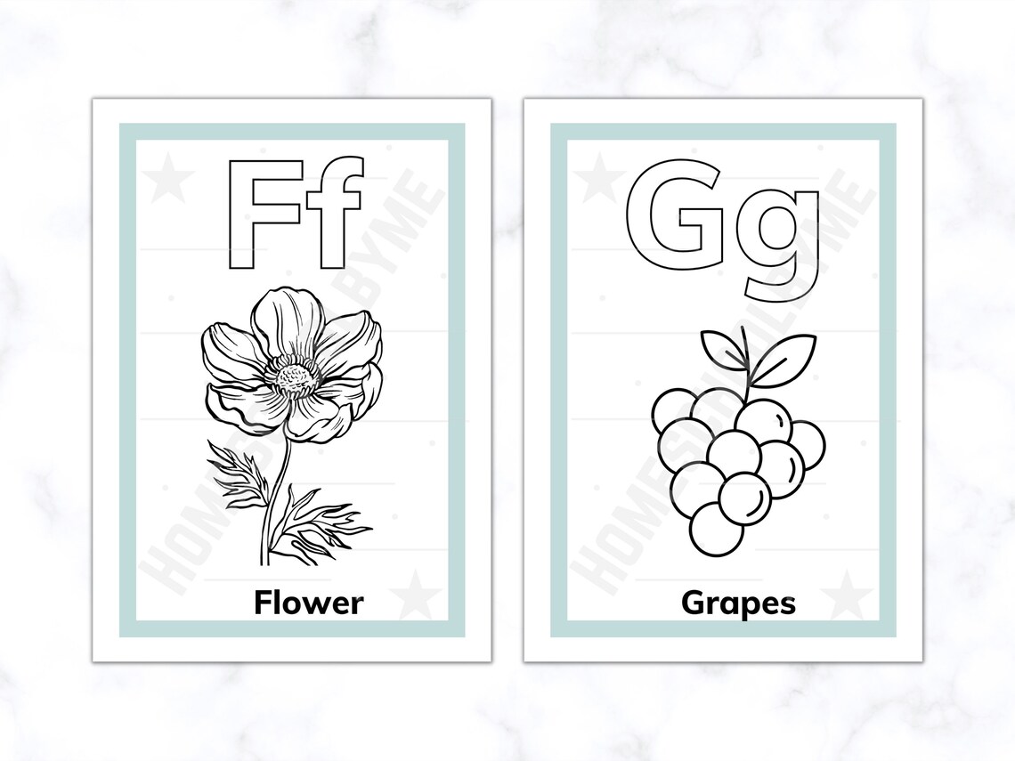ABC Colouring in Pages Upper and Lowercase Letter Posters Images ...
