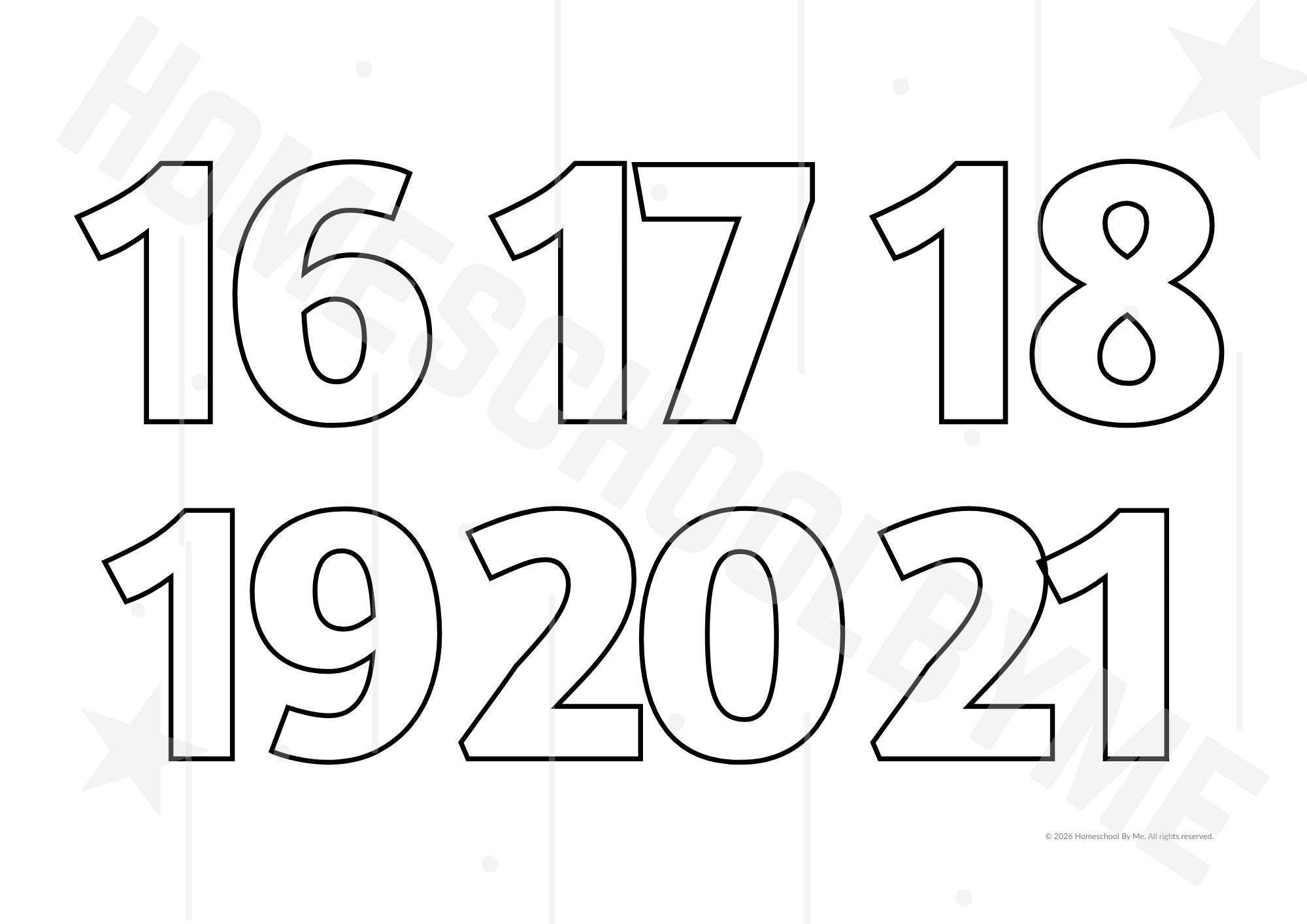 Small Numbers Print Small Colour in Numbers 0-100 | Printable Number Line Posters | Craft ...