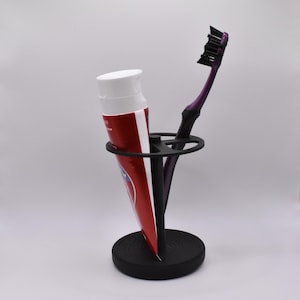 Personalized Modern Toothbrush and Toothpaste Holder