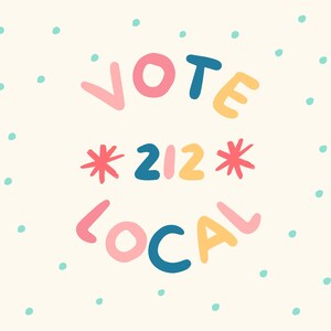 Polka Dot * "Vote Local" CUSTOM Area Code