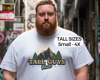 Tall Guys Rule Big & Tall T-Shirt shirt for tall men tall mens gift Small Medium Large XL size shirt 2xlt 3xlt 4xlt t shirt tee big guy plus