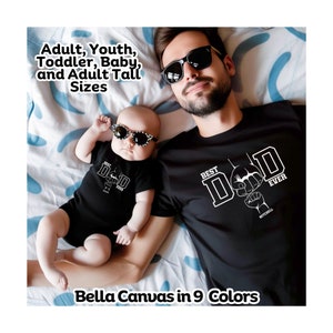 Custom Best Dad Ever Fist Bump Kids Names Bella Canvas Big and Tall Plus Men Baby Toddler Youth xlt 2xlt 3xlt 4xlt 5XL 6XL Fathers Day Daddy
