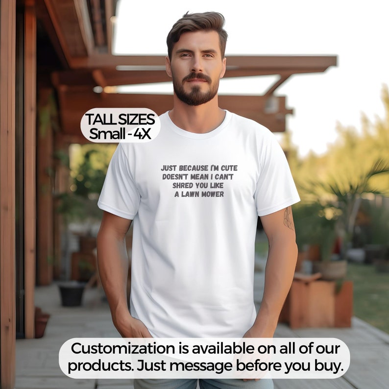 Big and tall t-shirt funny crazy saying people person men's tee shirt