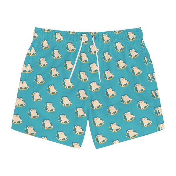 Pokemon Snorlax Rubber Ring Swim Trunks