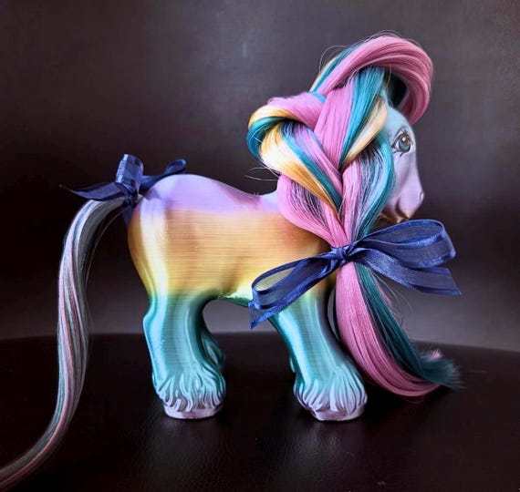 Jewel tones 3D PLA printed My little Pony G1 - Big Brother