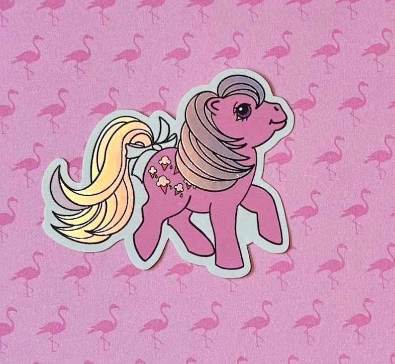 Custom My Little Pony G1 Holographic Vinyl Sticker, Lickety Split ...
