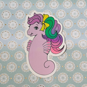 My Little Pony G1 custom holographic vinyl stickers - Sea Breeze - sea pony - mlp g1