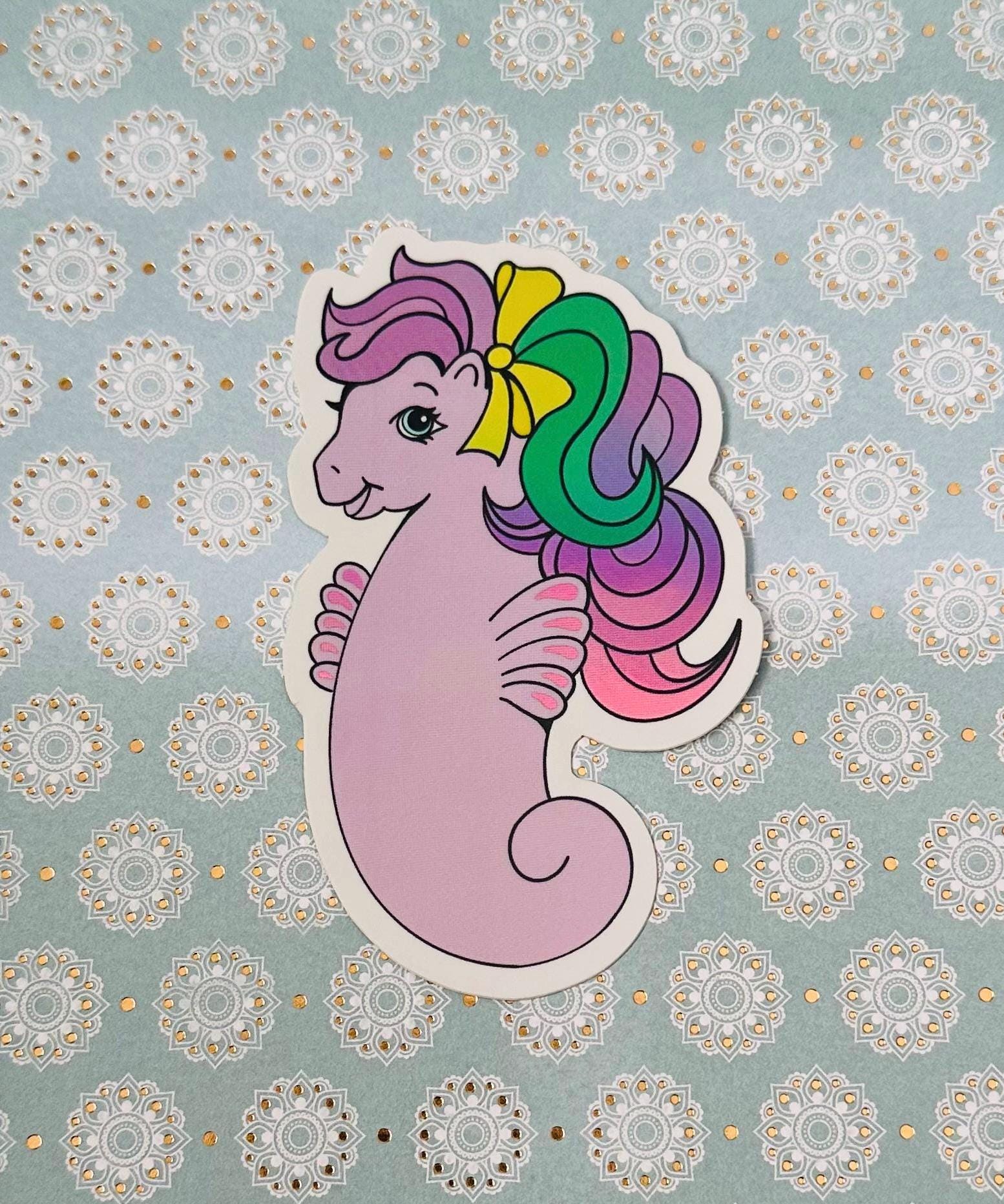 My Little Pony G1 custom holographic vinyl stickers - Sea Breeze - sea pony - mlp g1