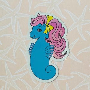 My Little Pony custom holographic vinyl sticker - Wavejumper - sea pony mlp g1