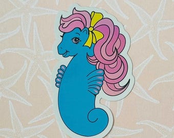 My Little Pony custom holographic vinyl sticker - Wavejumper - sea pony mlp g1