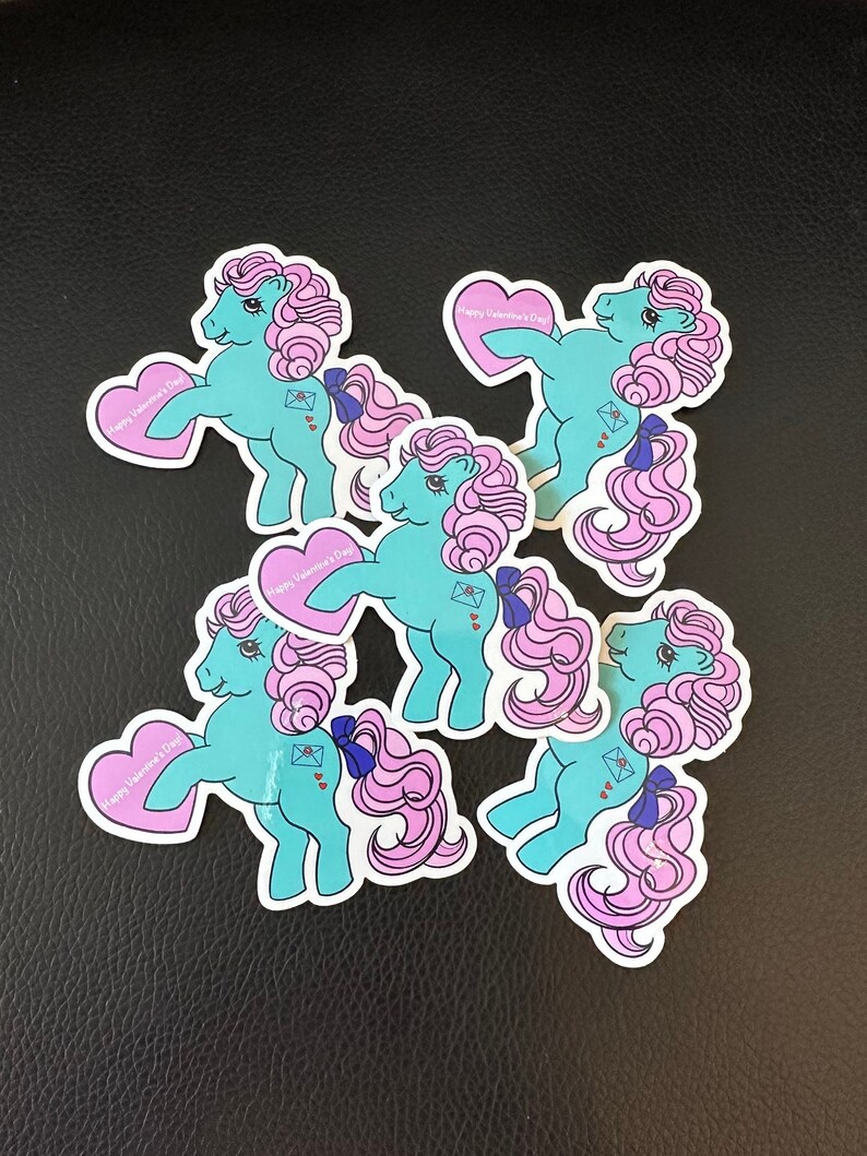 Mlp G1 Rearing My Little Pony G1 Custom Glossy Vinyl Stickers Valentine Love Letter ...