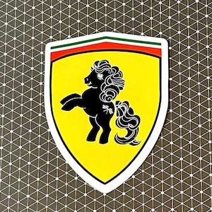Custom Race Car Pony -  MLP G1 glossy vinyl sticker - Earth Pony MLP - Vintage MLP