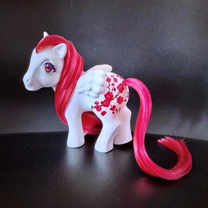 Personnalisé My Little Pony - Plum Blossom - G1 Pegasus Pony - vintage My Little Pony - MLP G1 - White Pegasus