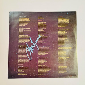 ELO Jeff Lynne Authentic Signed LP Inner With Certificate