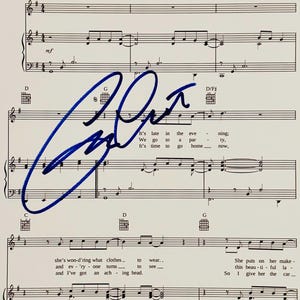Eric Clapton Autentyczne podpisane nuty z certyfikatem