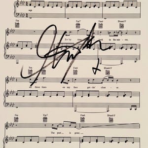 Steven Tyler Authentic Signed Music Sheet With Certificate