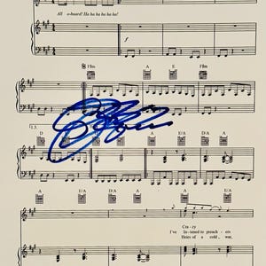 Ozzy Osbourne Authentic Signed Music Sheet With Certificate