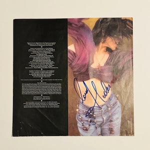 Madonna Authentic Signed LP Inner With Certificate
