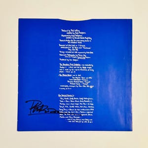 Phil Collins Authentic Signed LP Inner With Certificate