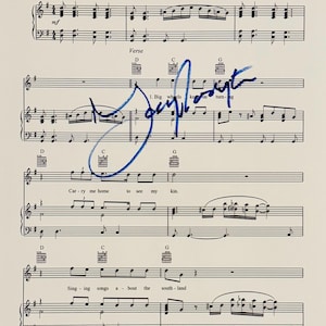 Gary Rossington Authentic Signed Music Sheet With Certificate