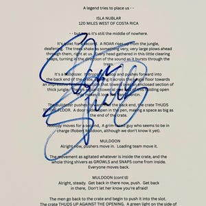 Steven Spielberg Authentic Signed Script Sheet With Certificate
