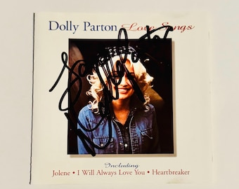 Dolly Parton Love Songs Genuine Authentic Signed Album CD Cover With Certificate