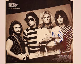 Eddie Van Halen signierte LP Inner mit Zertifikat