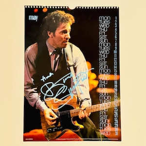 Bruce Springsteen Authentic Signed Calendar Photo With Certificate
