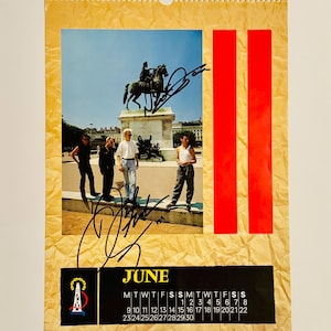 Depeche Mode Dave Gahan & Martin Gore Authentic Signed Calendar Photo With Certificate