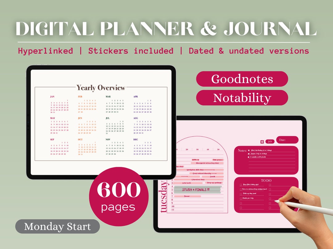 2023 Digital Planner Goodnotes Planner, iPad Planner, Notability ...