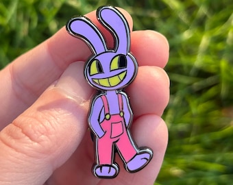 Jax, Amazing Digital Circus ADC Enamel Pin, Black Nickel