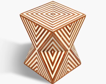 Square Walnut Side Table - Handcrafted Elegance for Every Space.