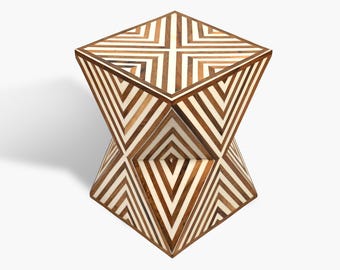Square Walnut Side Table - Handcrafted Artisan Design for Modern Elegance in Every Space