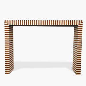 Handcrafted Bone Inlay Console Table – Artisanal Elegance for a Timeless Home